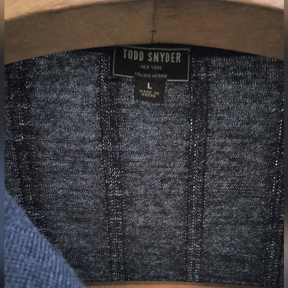 🆕SOLD🔥 Todd Snyder Navy Blue Long Sleeve Sweater Polo - Picture 5 of 8